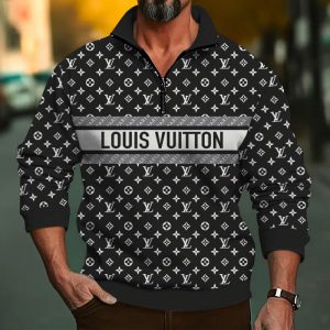 LV Stand Up Collar Zippered Hoodie